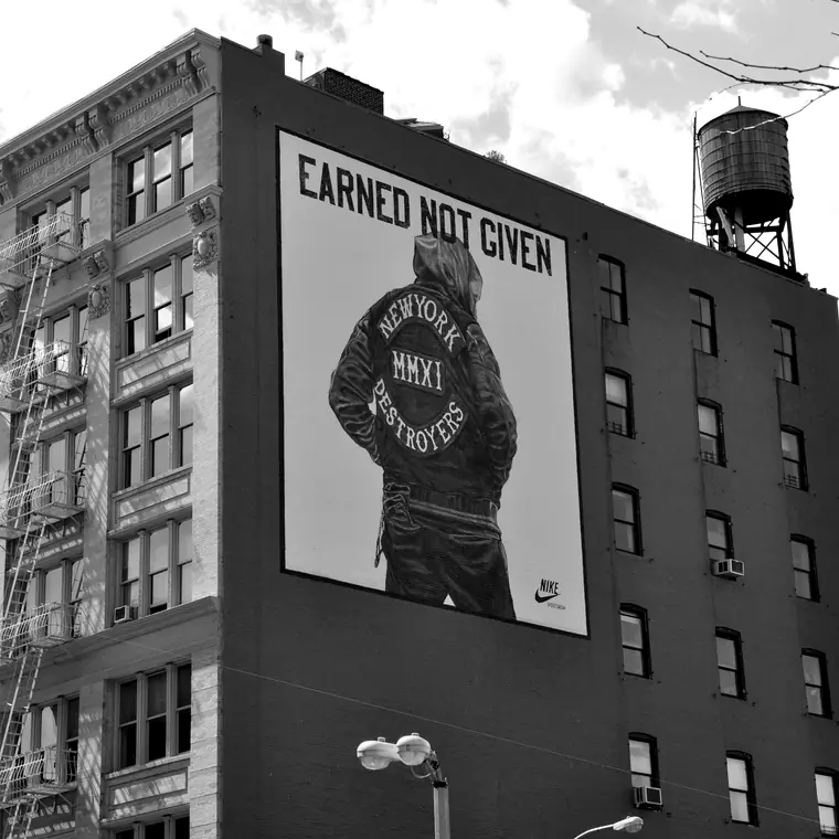 Large-format out-of-home mural advertising