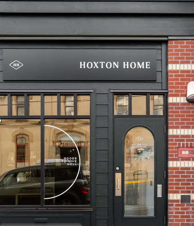 Hoxton Home storefront signage