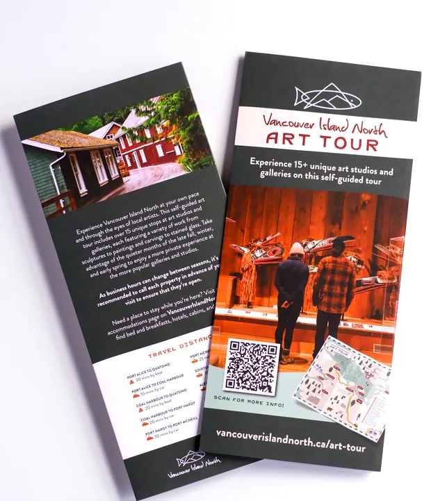 Vancouver Island North art tour brochures