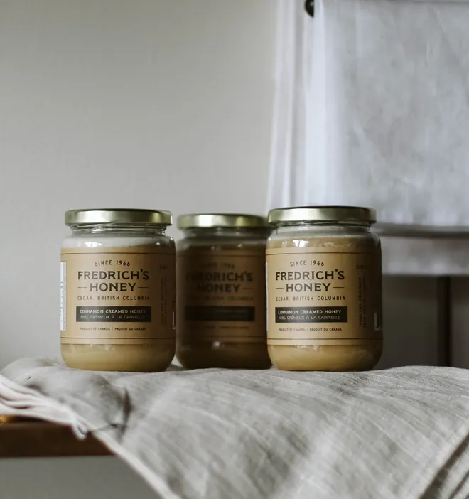Fredrich’s Honey jars, label design