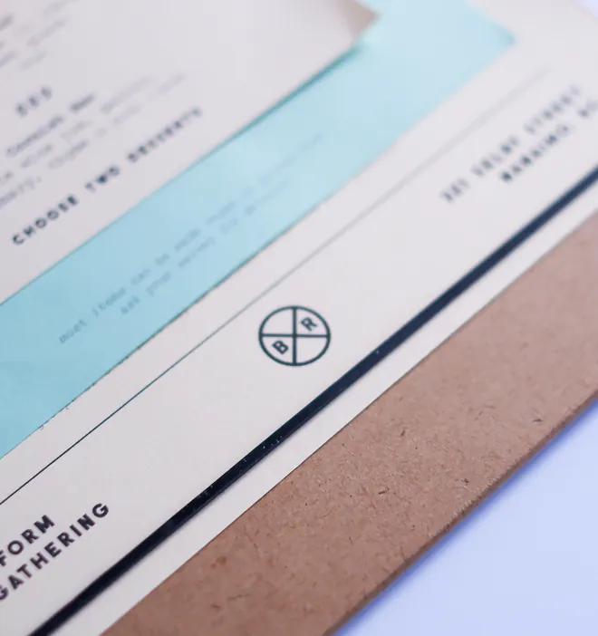 Invitation and stationery detail